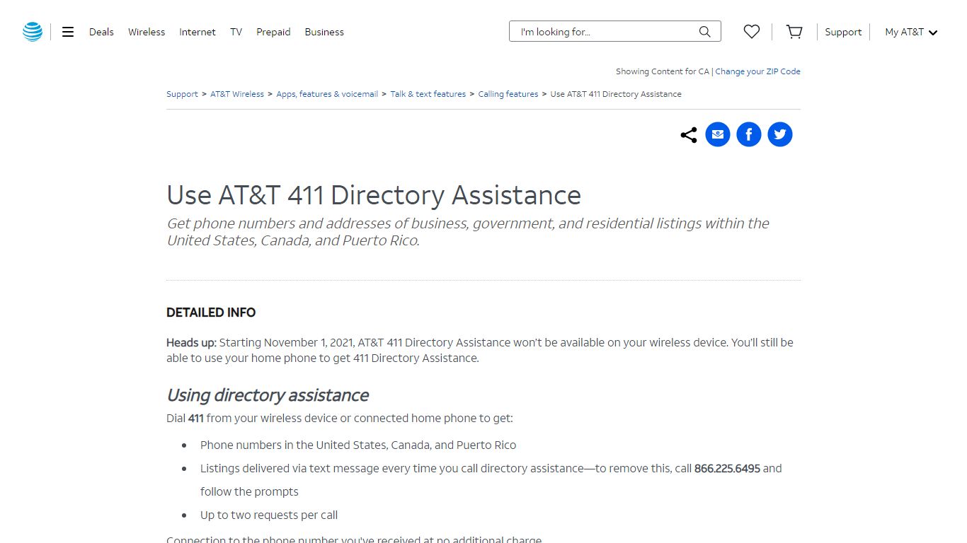 Use AT&T 411 Directory Assistance - AT&T PREPAID